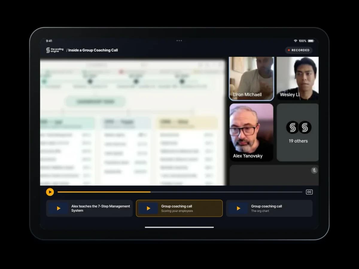 A group coaching call